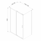 Душова кабіна прямокутна 120x80 IMPRESE SKALA s09806012GR Фото - 1