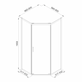 Пятиугольная душевая кабина Imprese SCALA 90×90×195 см (s09806059GR) Фото - 1