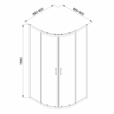 Душова кабіна кутова Imprese SCALA 90*90*190см (s09806091GR) Фото - 1