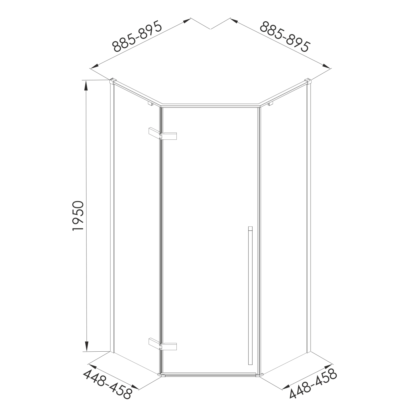 Душова кабіна п`ятикутна 90x90 IMPRESE VACLAV s6408695 Фото - 1