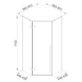 Душова кабіна п`ятикутна 90x90 IMPRESE VACLAV s6408695 Фото - 1