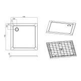 Душовий піддон акриловий квадратний Imprese ShowerPad 90*90*3,5см (SPS-9090) Фото - 1