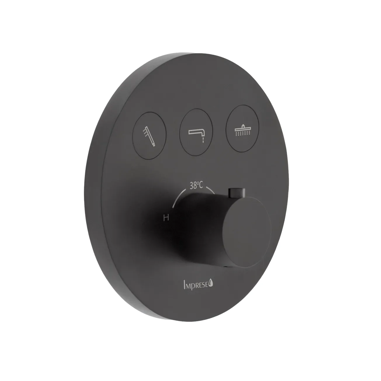 Душевая система с термостатом скрытого монтажа 3 функции IMPRESE KUCERA t04803410SBC, черный матовый Фото - 2