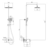 Душевая система Imprese Bilovec, никель брашированный (t048B00906TQ) Фото - 1