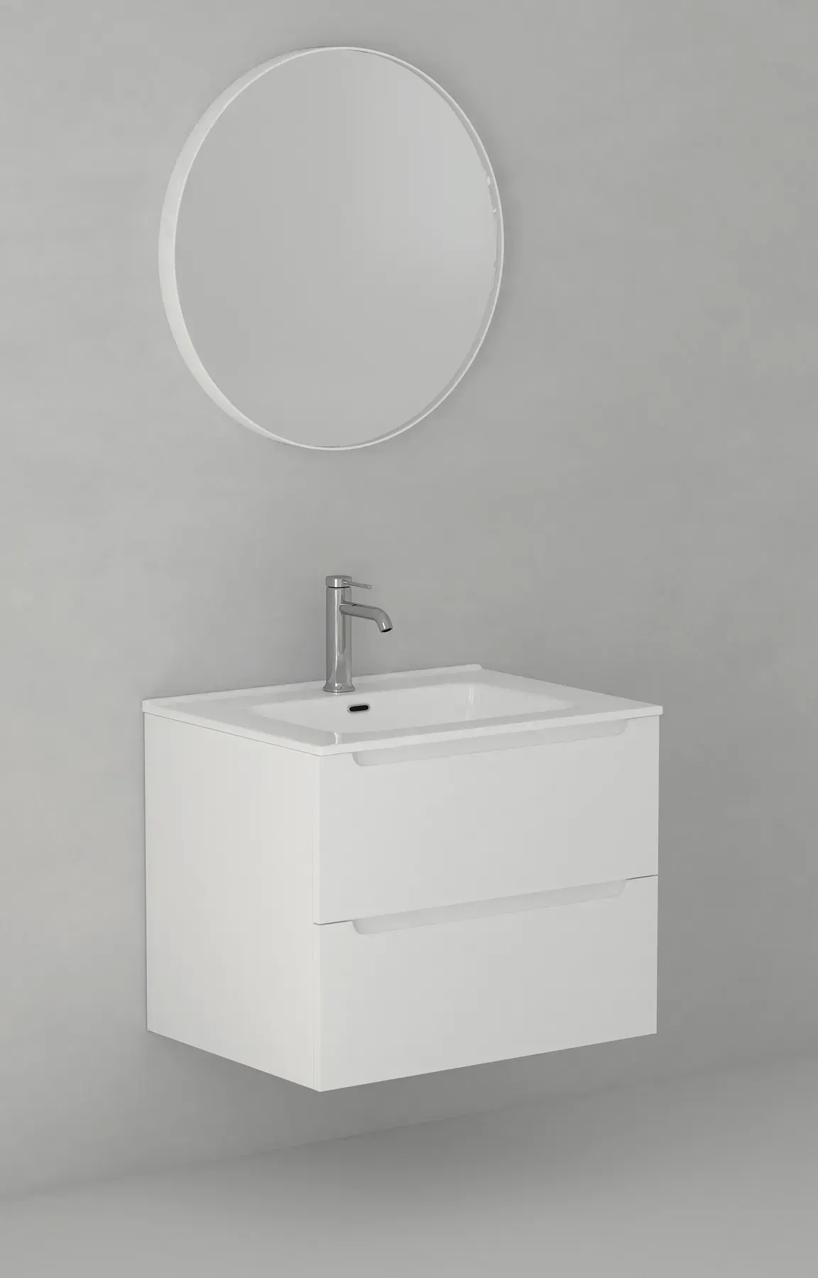 Тумба підвісна Imprese Valtice New 80x48x46.5 см + умивальник білий (u08506511FJ) Фото - 1