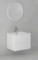 Тумба підвісна Imprese Valtice New 80x48x46.5 см + умивальник білий (u08506511FJ) Фото - 1