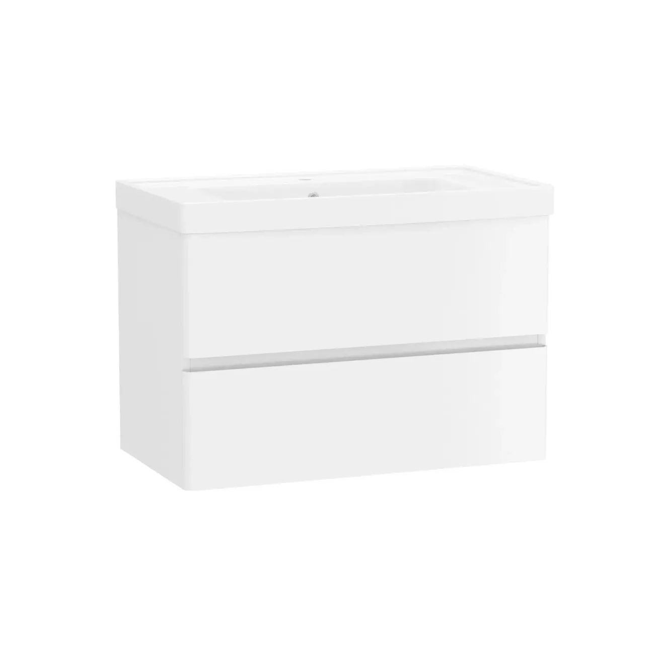 Тумба с умывальником IMPRESE Osser 80x50x45 см, подвесная, белая (u08509111FJ)