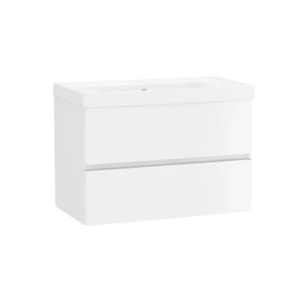 Тумба с умывальником IMPRESE Osser 80x50x45 см, подвесная, белая (u08509111FJ)