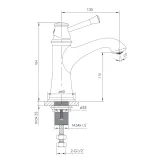 Смеситель для умывальника IMPRESE PODZIMA LEDOVE ZMK01170101, хром, 35 мм Фото - 1