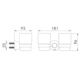 Склянка для зубних щіток подвійна IMPRESE PODZIMA LEDOVE ZMK01170124 Фото - 1
