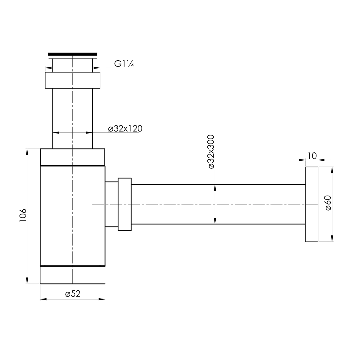Сифон для умивальника IMPRESE PODZIMA ZRALA ZMK021708600 Фото - 1