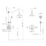 Комплект для душу прихованого монтажу IMPRESE HYDRANT Фото - 1
