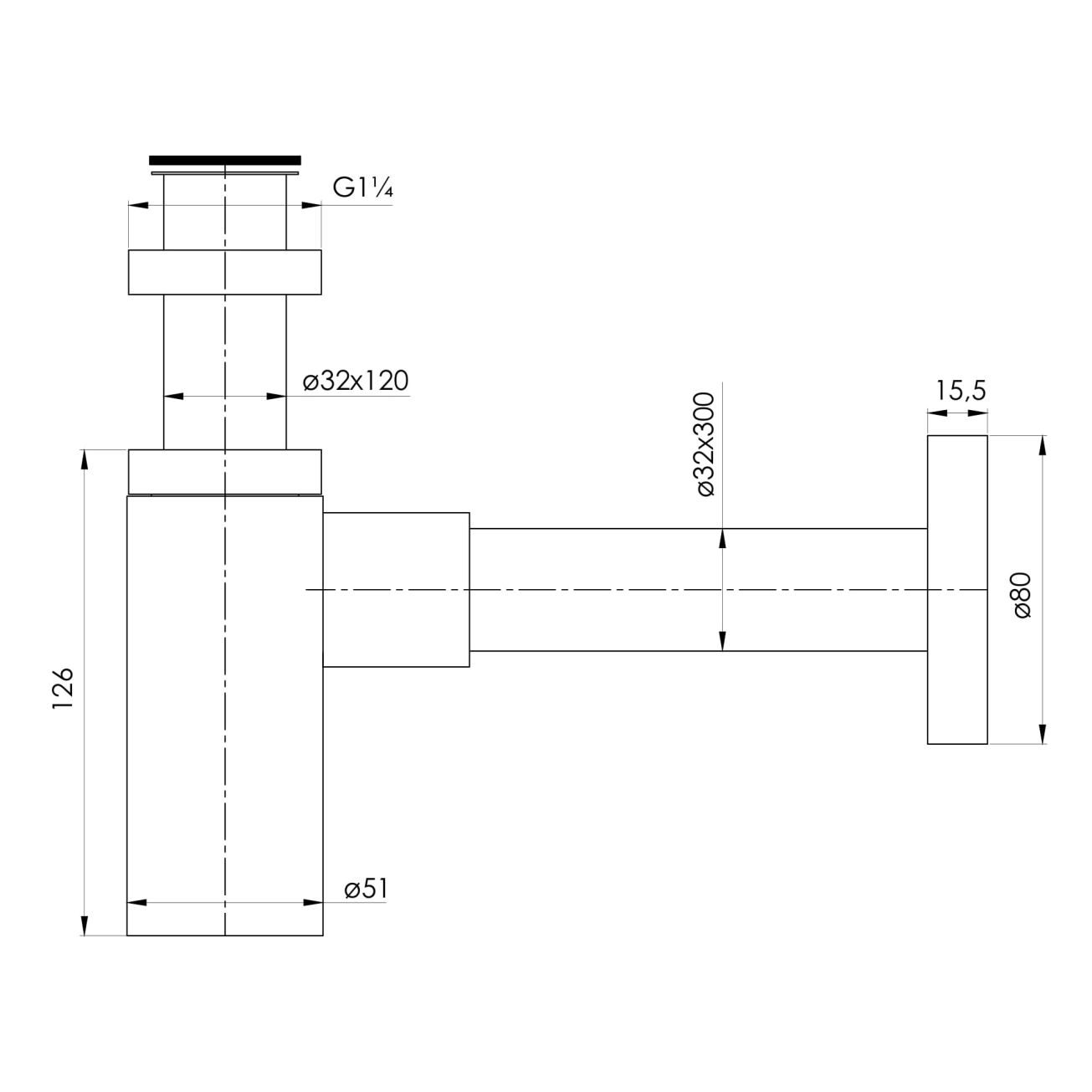 Сифон для умивальника IMPRESE GRAFIKY ZMK041807600, чорний нікель Фото - 1