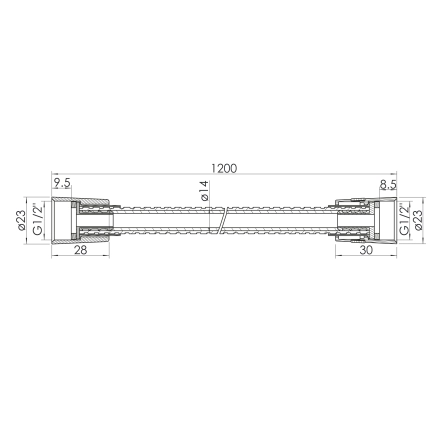 Шланг для душу 1200 мм IMPRESE GRAFIKY ZMK0424070361, чорний нікель