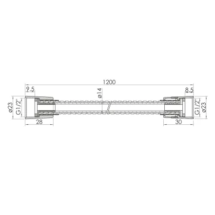 Шланг для душа 1200 мм IMPRESE GRAFIKY ZMK0424070361, черный никель