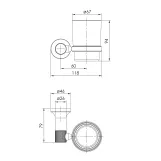 Стакан для зубных щеток IMPRESE BRENTA ZMK071901230, хром Фото - 1
