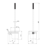 Щітка для унітаза IMPRESE BRENTA ZMK071901260, хром Фото - 1