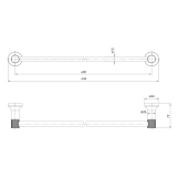 Держатель полотенец IMPRESE BRENTA ZMK081906270, 600мм, никель Фото - 1