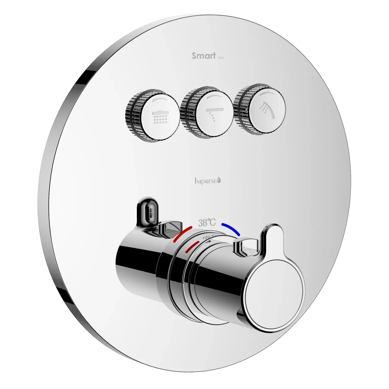 Смеситель скрытого монтажа с термостатом IMPRESE SMART CLICK ZMK101901233, хром