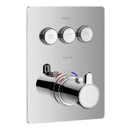 Смеситель скрытого монтажа с термостатом IMPRESE SMART CLICK ZMK101901235, хром