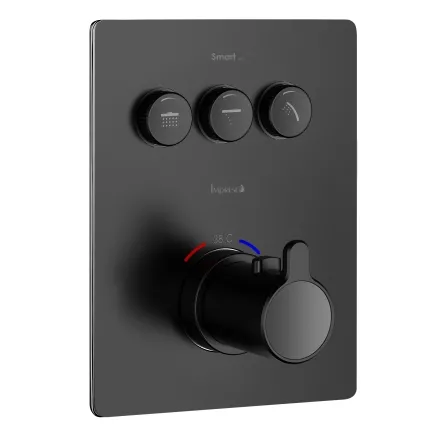 Смеситель скрытого монтажа с термостатом IMPRESE SMART CLICK ZMK101901236, черный