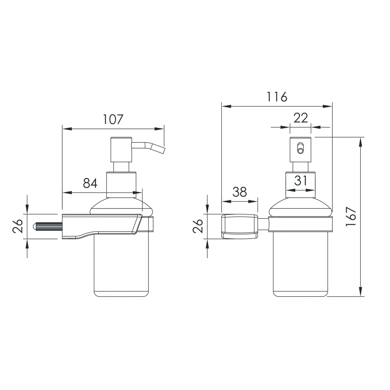 Дозатор жидкого мыла IMPRESE GRAFIKY ZMK172415005, брашированная бронза Фото - 1