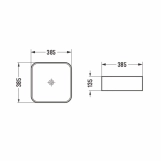 Умивальник Imprese I-Form White Glossy  38x38 см, білий глянцевий (С06010603-38) Фото - 1
