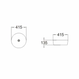 Умивальник Imprese I-form круглий 41,5*41,5*13,5см (с06010603-41) Фото - 1