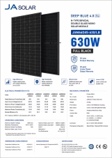 Сонячна панель JA Solar 630Вт N-type, Bifacial, JAM66D45-630/LB, cable 200/400mm Фото - 3