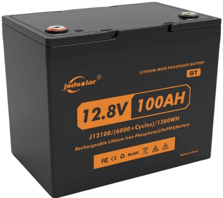 Акумуляторна батарея JsdSolar J12100 Літій-залізо-фосфатна 12V 100Ah (J12100LY)