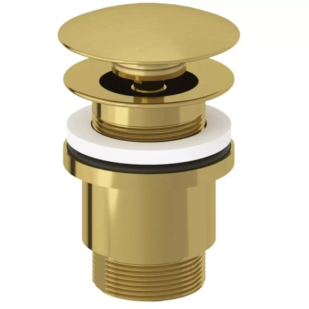 Донний клапан для раковини Kludi Plus push open, брашоване золото (10426N0-00)
