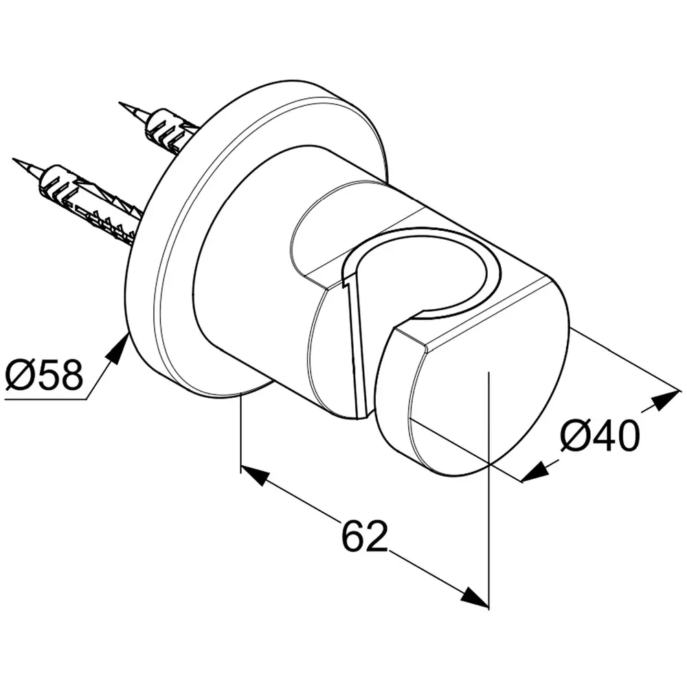 Тримач ручного душу настінний Kludi Nova Fonte Puristic, брашоване золото (20552N0-15) Фото - 1