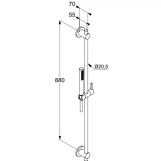 Душевой набор Kludi Nova Fonte Puristic 1S, брашированное золото (20840N0-15) Фото - 1
