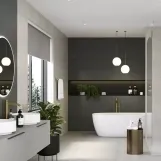 Смеситель для ванны Kludi Bozz напольный, брашированное золото (38590N076) Фото - 2