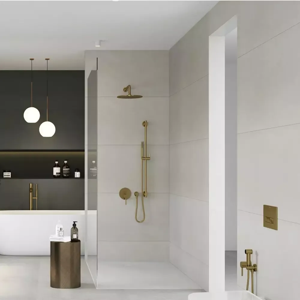 Душевая система Kludi Bozz 7 в 1 без излива, металл, золотой (38658N076) Фото - 3
