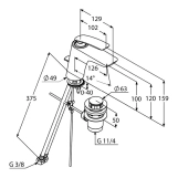 Змішувач для раковини Kludi Balance, чорний матовий/хром (520238775) Фото - 1