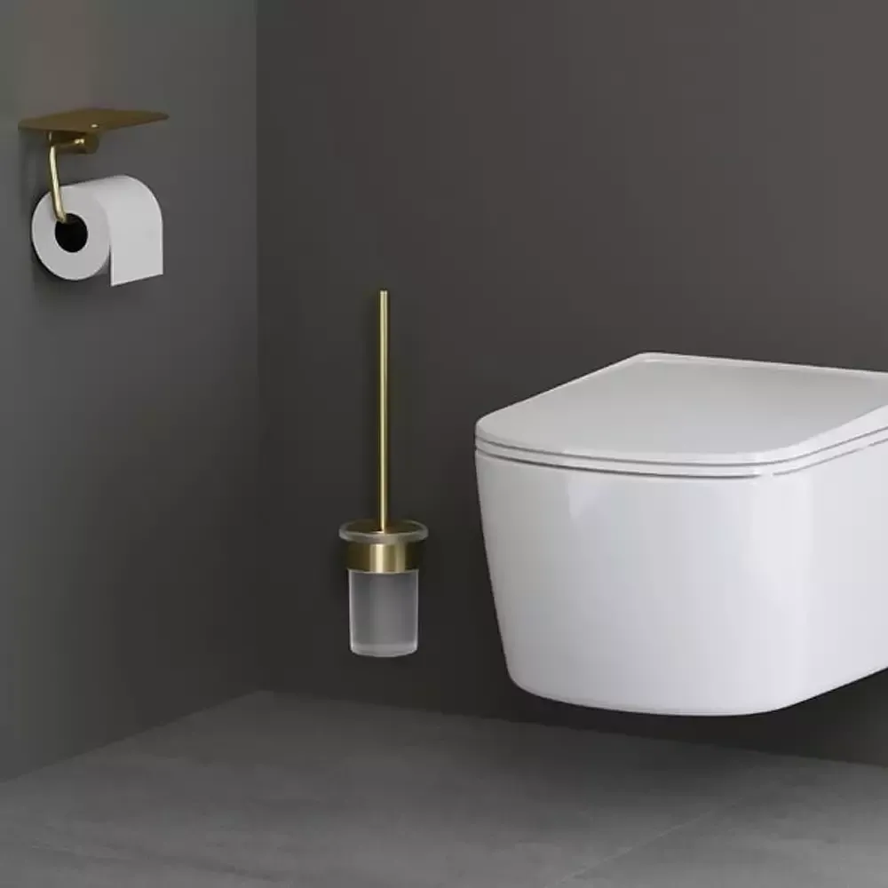 Щітка для унітазу Kludi Vela R з тримачем, золото матовий (58974N0) Фото - 2
