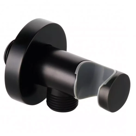 Шланговое подключение Kludi A-QA с держателем, черный матовый (6054739-00)