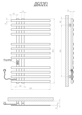 Полотенцесушитель электрический KOSSER Браш 1000х600 EL Фото - 4