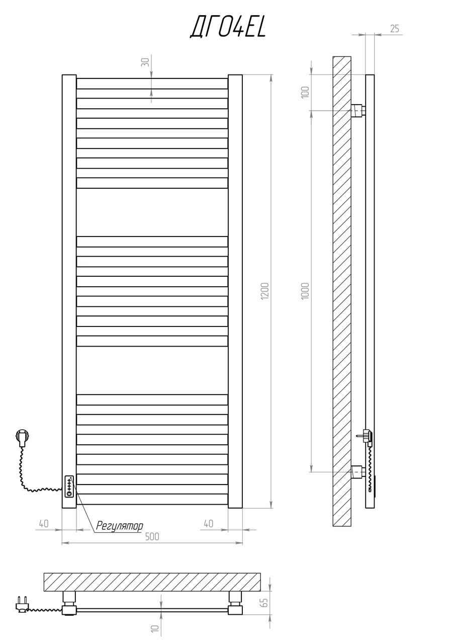 Полотенцесушитель электрический KOSSER Герда 1200х500 EL, белый Фото - 4