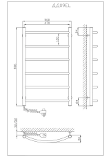 Полотенцесушитель электрический KOSSER Дуга 800х500/6 EL Фото - 1