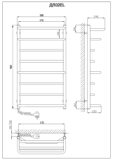 Рушникосушка електрична KOSSER Лотос 900х530/8 ЕL Фото - 4
