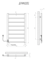 Полотенцесушитель электрический KOSSER Лофт 800х500 EL, белый Фото - 4