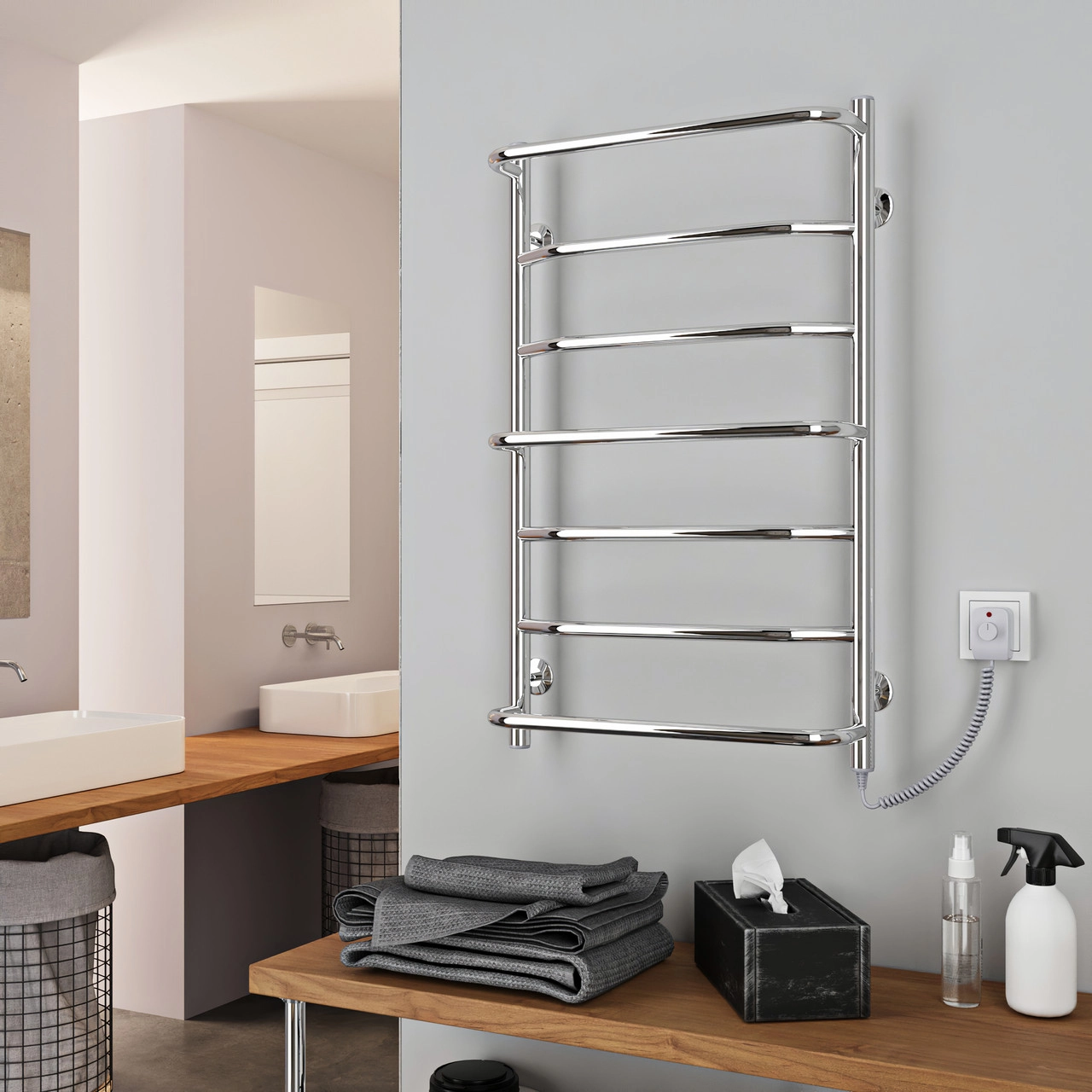 Полотенцесушитель электрический KOSSER Микс 600х530/5 ЕR Фото - 3