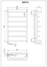 Полотенцесушитель электрический KOSSER Микс 800х530/7 ЕL Фото - 4