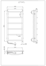 Рушникосушка електрична KOSSER Трапеція 800х400/6 EL Фото - 4