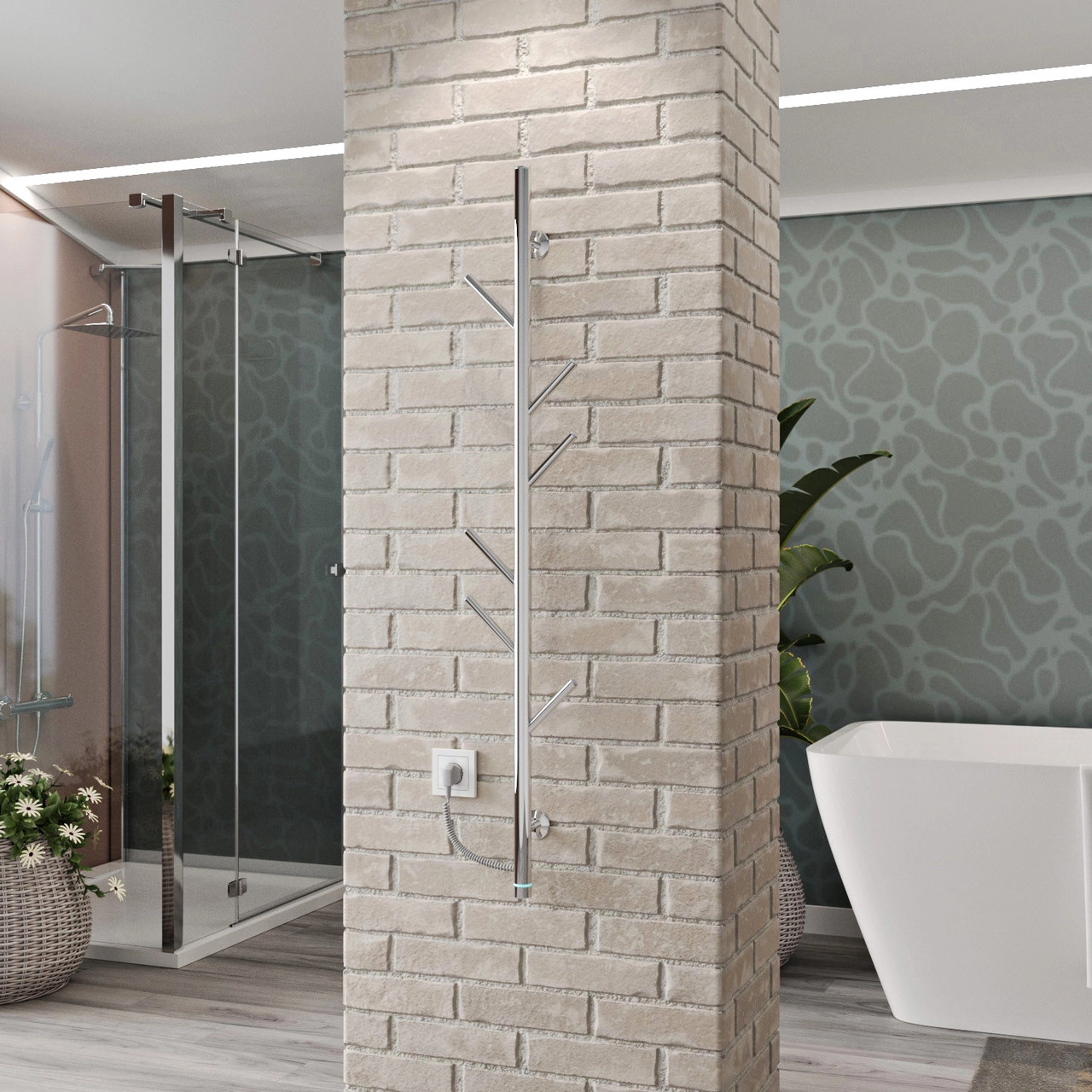 Рушникосушка електрична KOSSER Стійка 1200х30 ELR  Фото - 3