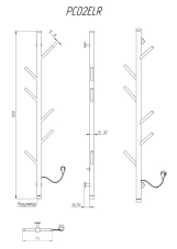 Рушникосушка електрична KOSSER Стійка 1200х30 ELR  Фото - 4