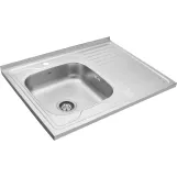 Кухонная мойка накладная Kroner KRP Dekor - 6080L (0.6 мм) Фото - 2