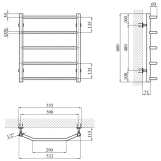 Сушарка для рушників водяна Kroner KRP Diva WT600x500-5 Фото - 4